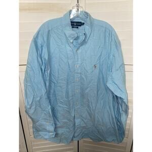 Ralph Lauren Blake Blue Cotton Button Down Long Sleeves Shirt Men’s Sz X-Large